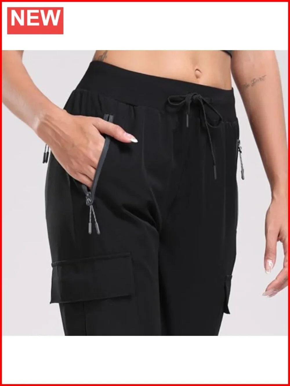 Women's Cargo Hiking Pants Lightweight Travel Joggers Quick Dry UPF 50